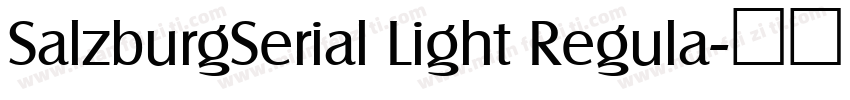 SalzburgSerial Light Regula字体转换